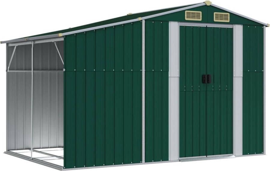 VidaXL -Tuinschuur-277x192 5x179-cm-gegalvaniseerd-staal-groen