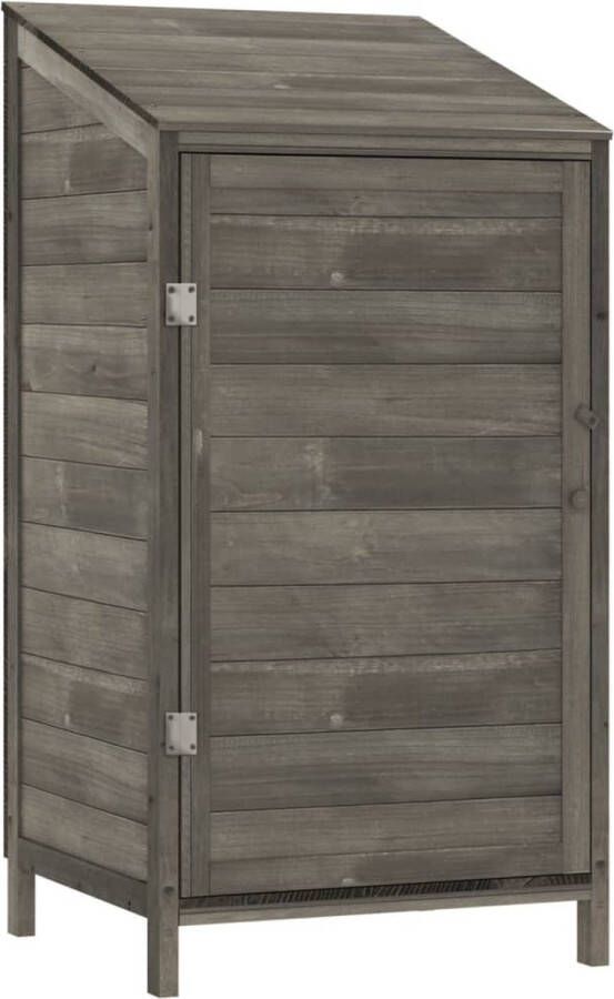 VidaXL -Tuinschuur-55x52x112-cm-massief-vurenhout-antracietkleurig