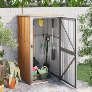 VidaXL Tuinschuur 88x89x161 Cm Gegalvaniseerd Staal Bruin