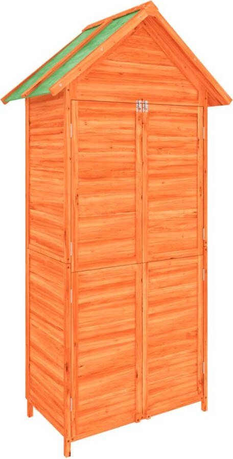 VidaXL -Tuinschuur-89x52 5x175-cm-massief-grenenhout-bruin