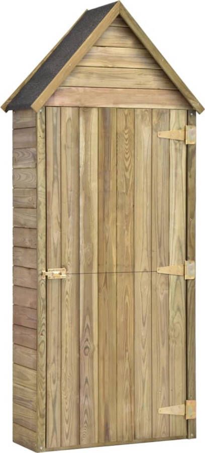 VidaXL -Tuinschuur-met-deur-69 5x32x178-cm-geïmpregneerd-grenenhout