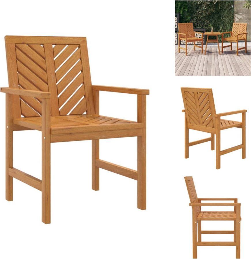 VidaXL Tuinstoel Acaciahout Eetkamerstoel 62x59x88cm Visgraatpatroon Tuinstoel