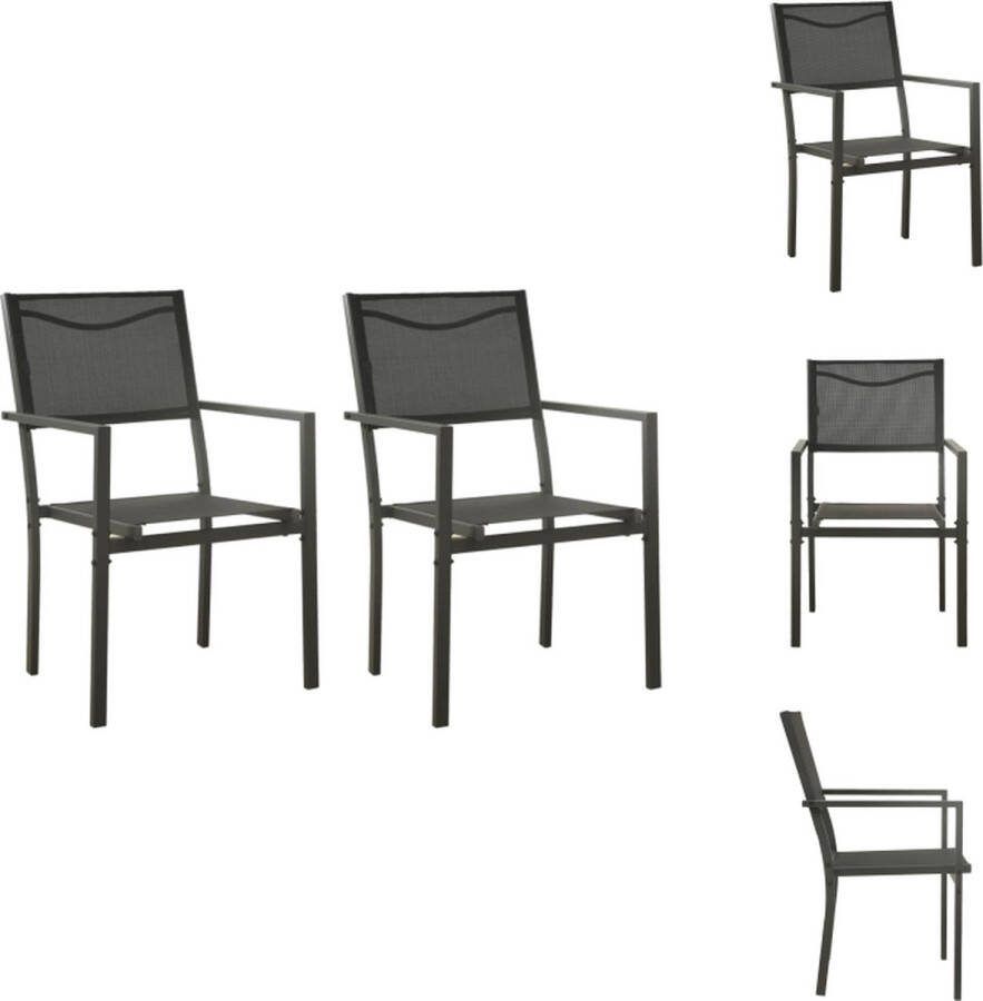 VidaXL Tuinstoel Comfort Armstoelen 54x63x90 cm Textileen Tuinstoel
