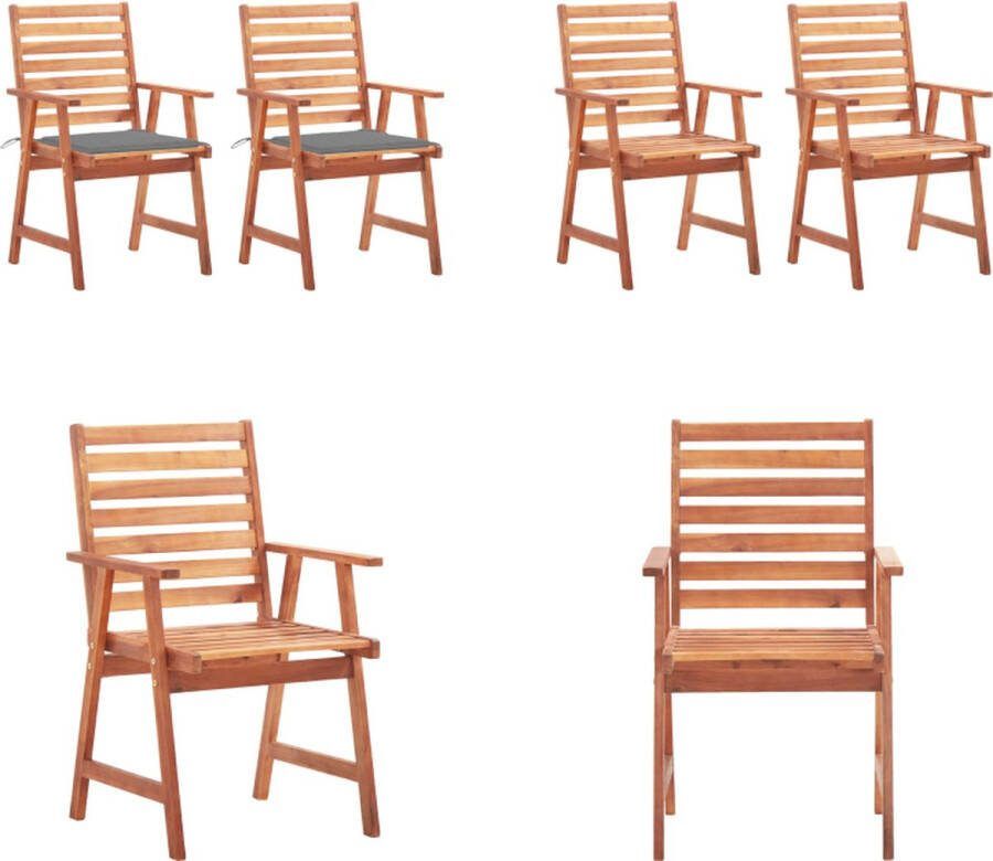 VidaXL Tuinstoelen 2 st met kussens massief acaciahout Tuinstoel Tuinstoelen Tuin Stoel Tuin Stoelen
