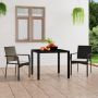 VidaXL -Tuinstoelen-2-st-met-kussens-poly-rattan-zwart - Thumbnail 2