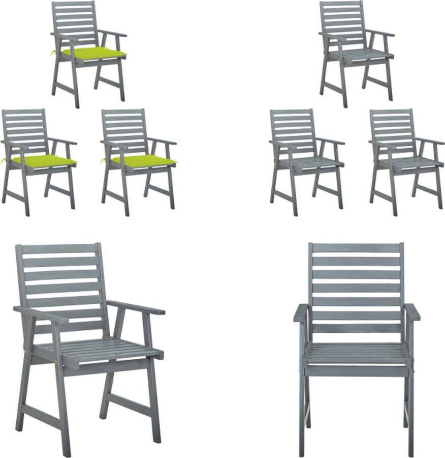VidaXL Tuinstoelen 3 st met kussens massief acaciahout Tuinstoel Tuinstoelen Tuin Stoel Tuin Stoelen