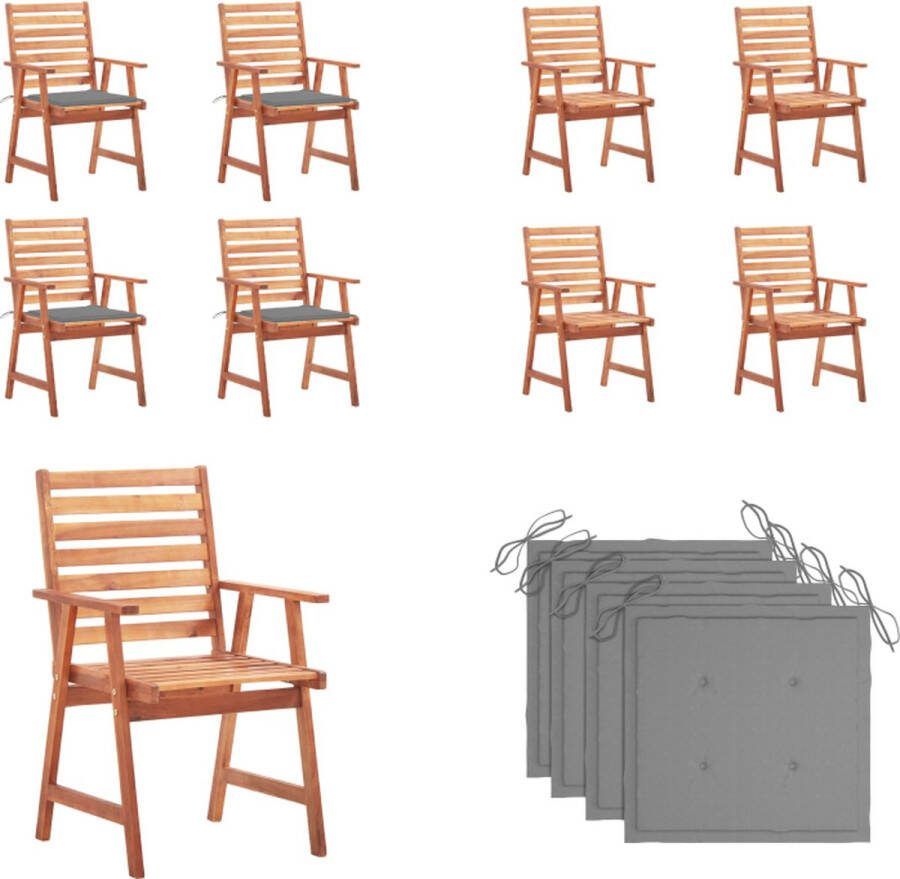 VidaXL Tuinstoelen 4 st met kussens massief acaciahout Tuinstoel Tuinstoelen Tuin Stoel Tuin Stoelen