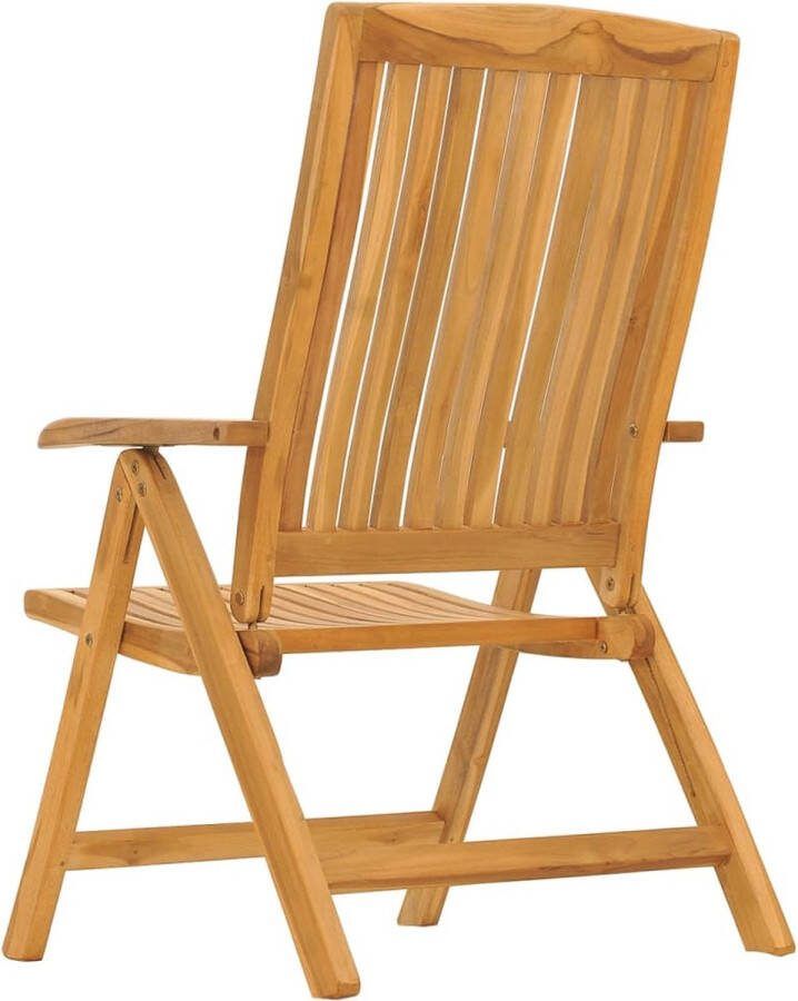 VidaXL Tuinstoelen 6 st verstelbaar met kussens massief teakhout Tuinstoel Tuinstoelen Campingstoel Standenstoel