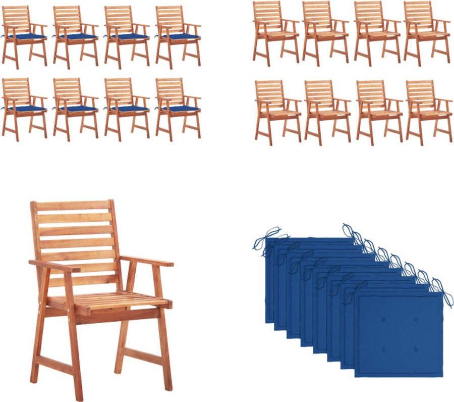 VidaXL Tuinstoelen 8 st met kussens massief acaciahout Tuinstoel Tuinstoelen Tuin Stoel Tuin Stoelen