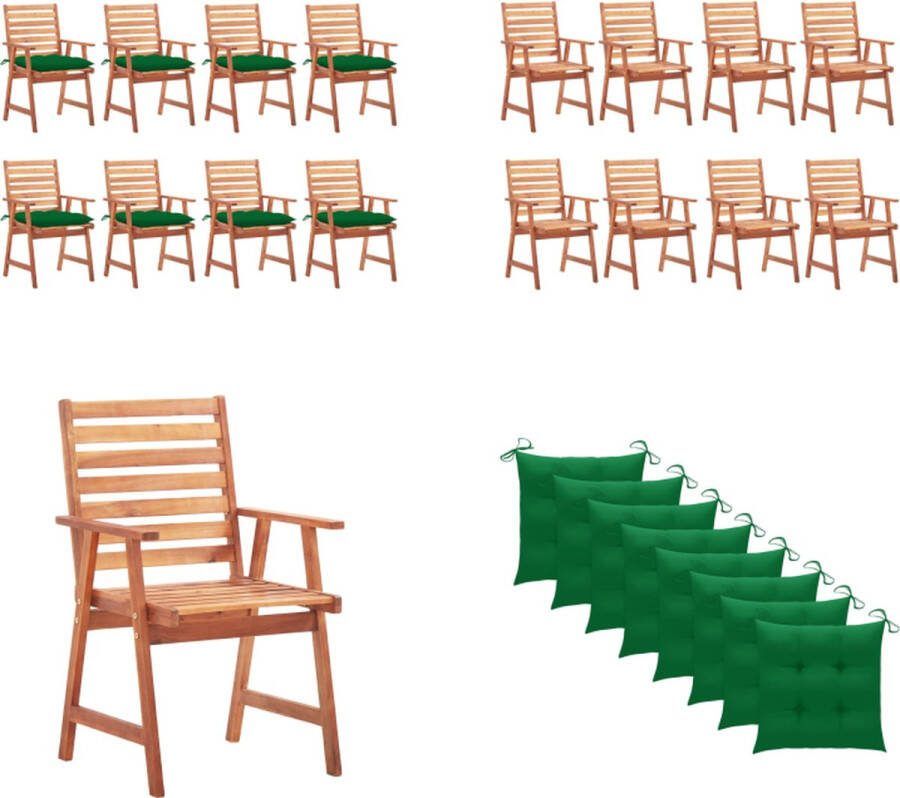 VidaXL Tuinstoelen 8 st met kussens massief acaciahout Tuinstoel Tuinstoelen Tuin Stoel Tuin Stoelen