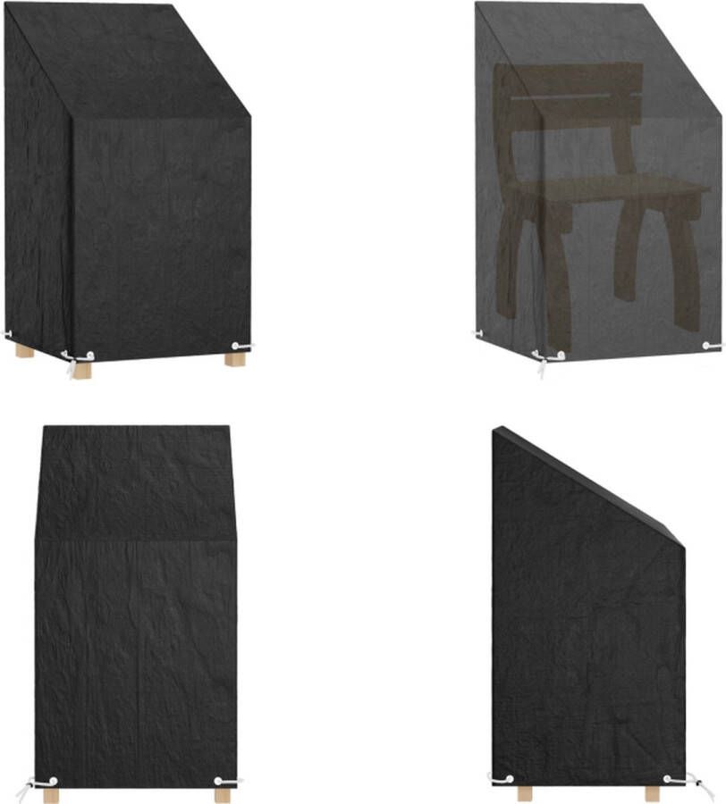 VidaXL Tuinstoelhoes met 8 oogjes 65x65x80 120 cm polyetheen Stoelhoes Stoelhoezen Tuinmeubelhoes Tuinstoelhoes