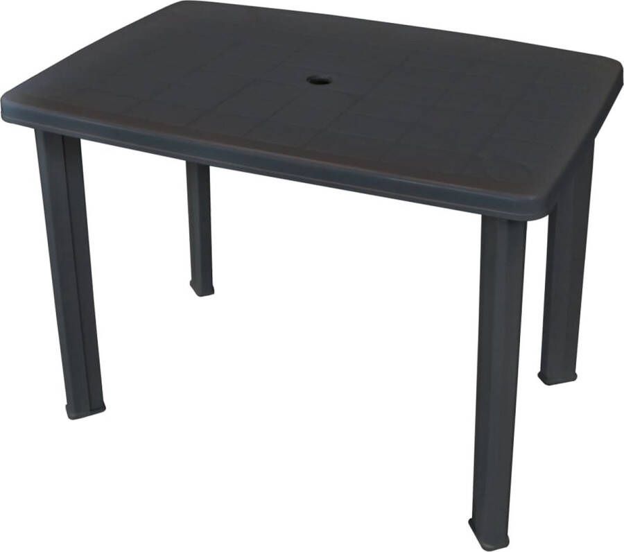 VidaXL Tuintafel 101x68x72 cm kunststof antraciet VDXL_43594