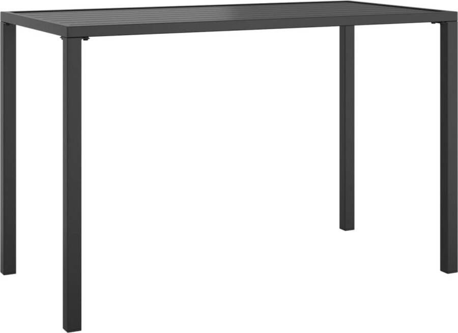 VidaXL Tuintafel 110x54x70 cm staal antracietkleurig