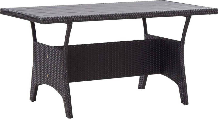 VIDAXL Tuintafel 1 Zwart 120 X 70 X 66 Cm Terrastafel