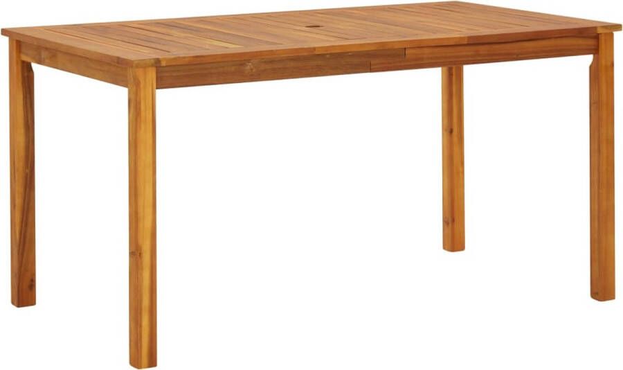 VIDAXL Tuintafel 1 Bruin 140 X 80 X 74 Cm Houten Buitentafel