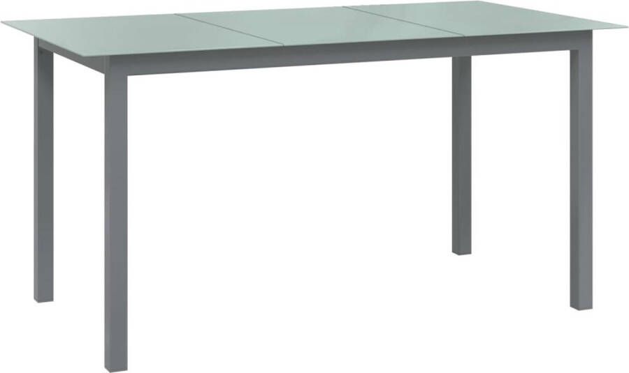 VidaXL -Tuintafel-150x90x74-cm-aluminium-en-glas-lichtgrijs