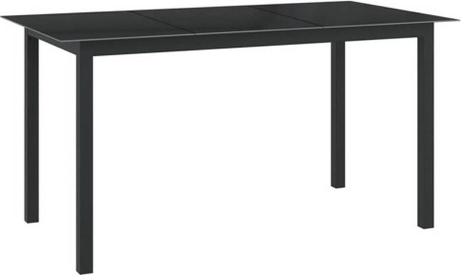 VidaXL Tuintafel 150x90x74 cm aluminium en glas antracietkleurig