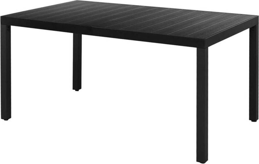 VidaXL Tuintafel 150x90x74 cm aluminium en HKC zwart VDXL_42791