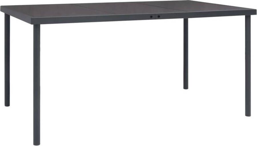 VIDAXL Tuintafel 1 Antraciet 150 X 90 X 74 Cm Buitentafel