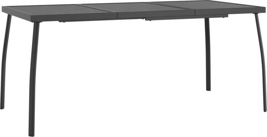 VidaXL Tuintafel 165x80x72 cm staalgaas antracietkleurig