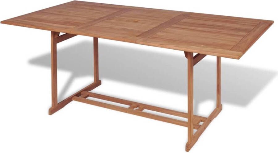 VidaXL Eettafel Voor Buiten Rechthoekig 180x90x75 Cm Teakhout