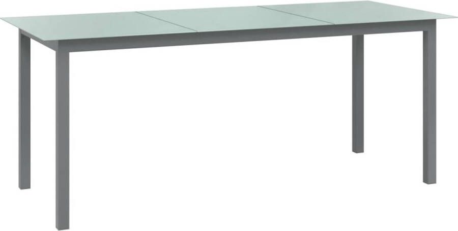 VidaXL -Tuintafel-190x90x74-cm-aluminium-en-glas-lichtgrijs