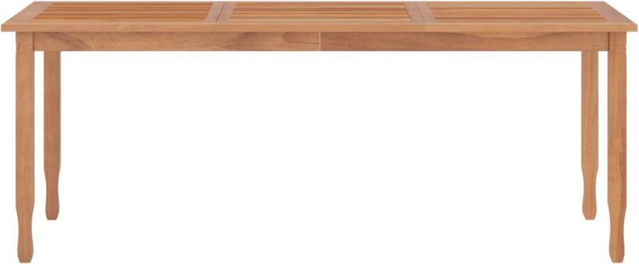 VidaXL Tuintafel 200x90x75 cm massief teakhout