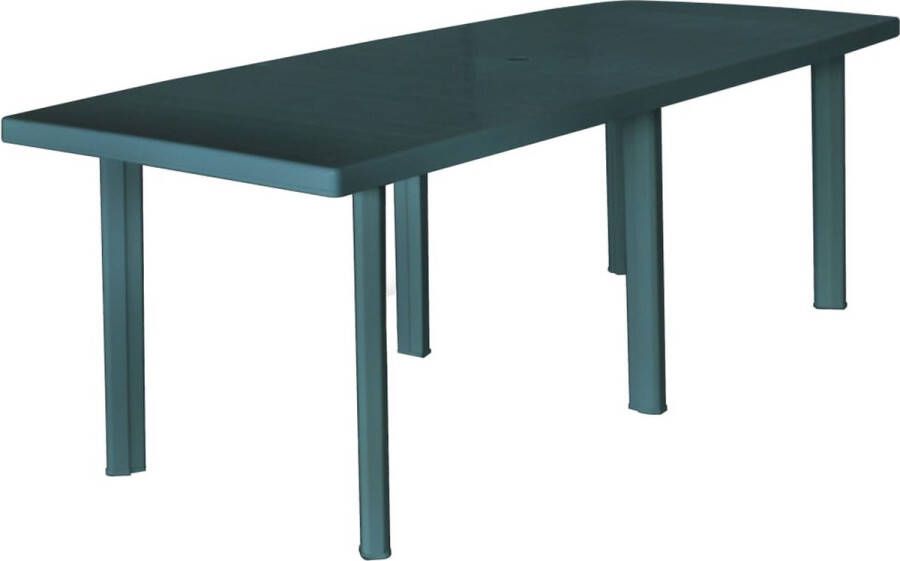 VidaXL Tuintafel 210x96x72 cm kunststof groen VDXL_43596