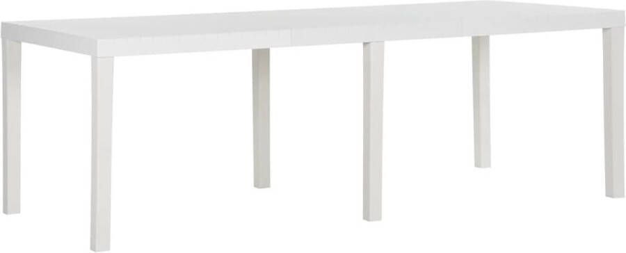 VIDAXL Tuintafel 1 Wit 220 X 90 X 72 Cm Buitentafel