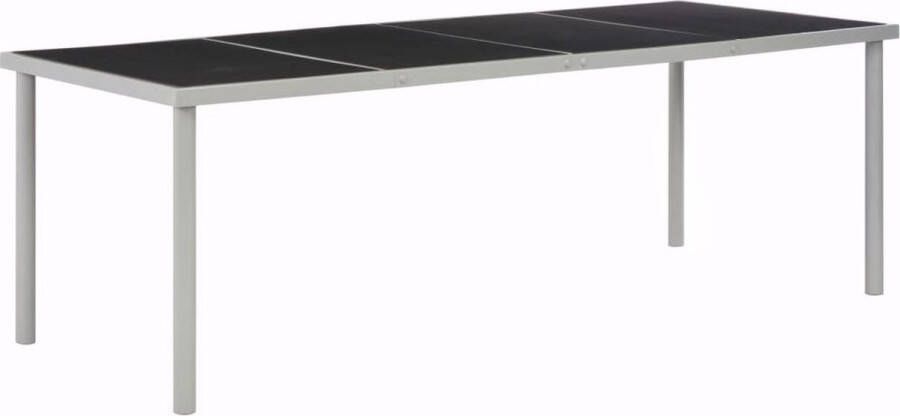 VidaXL -Tuintafel-220x90x74 5-cm-staal-zwart