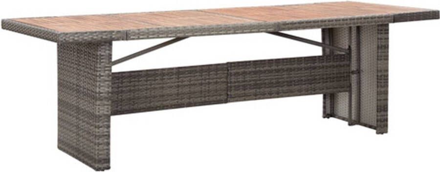 VidaXL -Tuintafel-240x90x74-cm-poly-rattan-en-massief-acaciahout