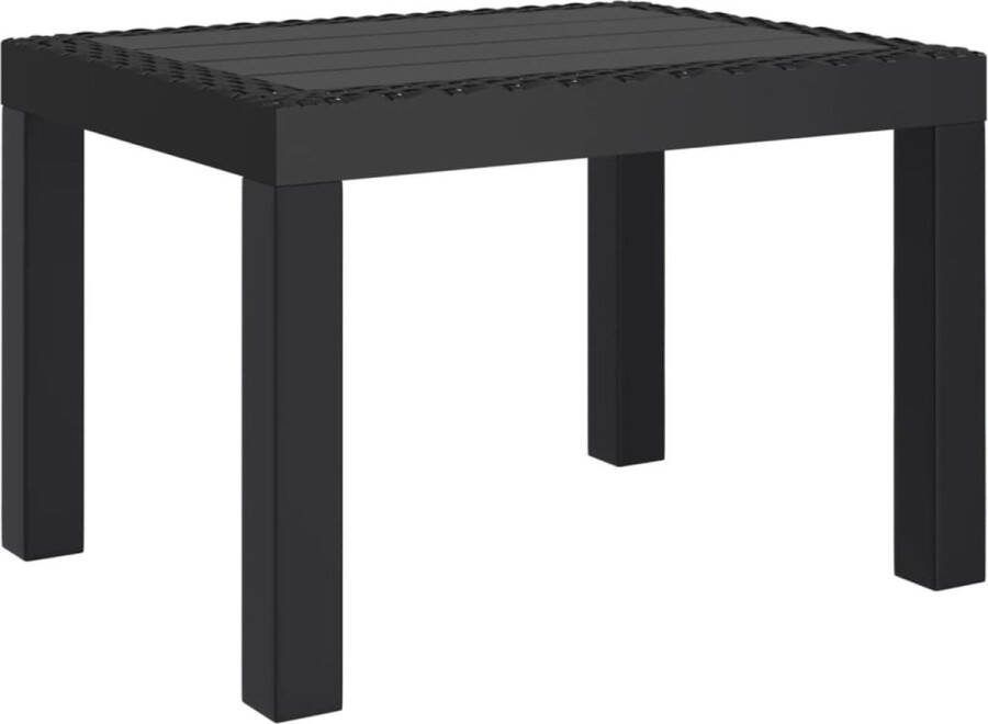 VidaXL Tuintafel 59x47x40 cm PP antracietkleurig