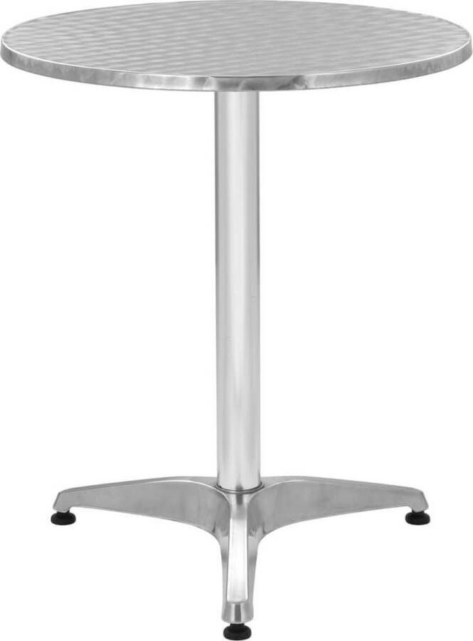 VidaXL Tuintafel 60x70 cm aluminium zilverkleurig