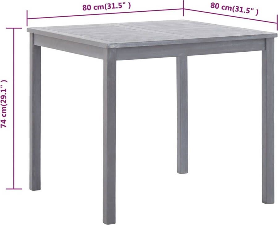 VidaXL -Tuintafel-80x80x74-cm-massief-acaciahout-grijs