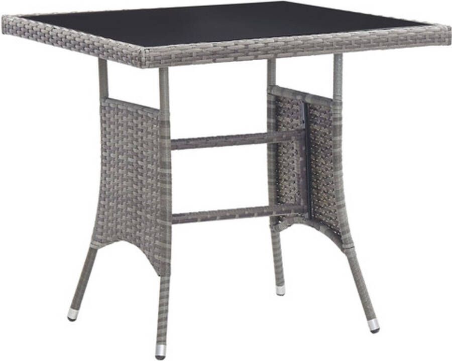 VidaXL -Tuintafel-80x80x74-cm-poly-rattan-antraciet