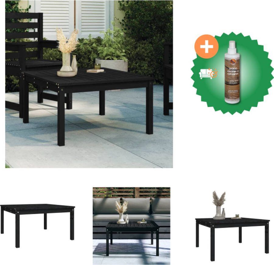 VidaXL Houten tuintafel 82.5 x 82.5 x 45 cm Massief grenenhout Tuinset Inclusief Houtreiniger en verfrisser
