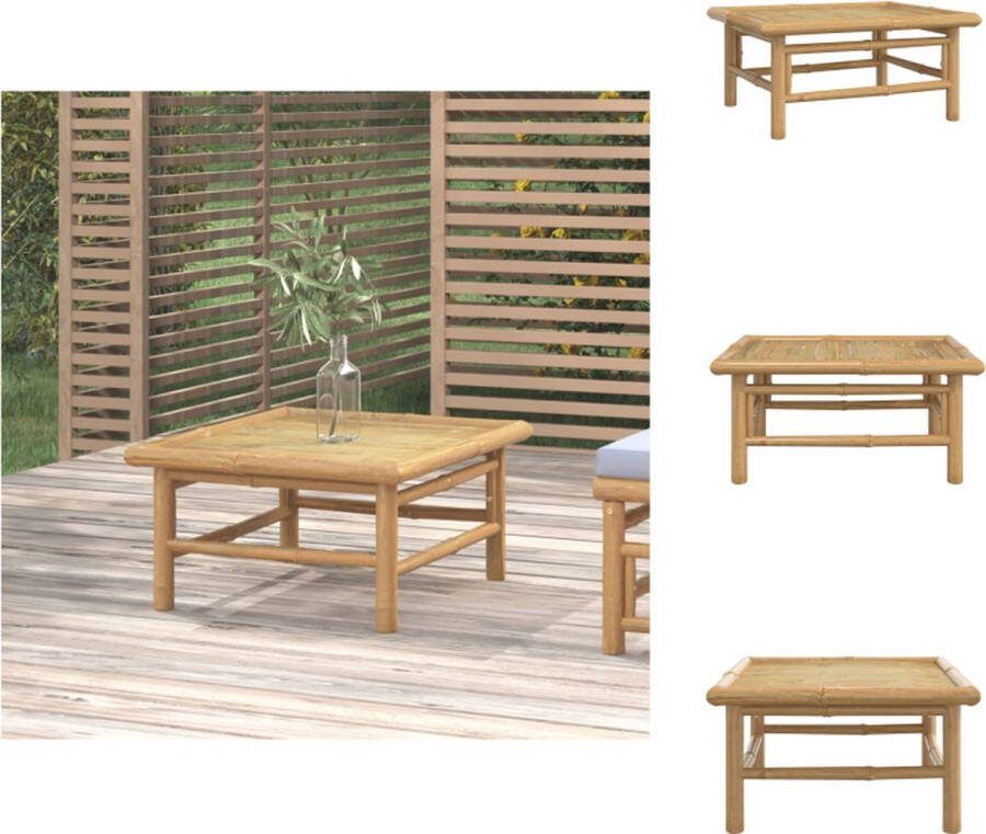 VidaXL Tuintafel Bamboe 65 x 55 x 30 cm Duurzaam en Praktisch Tuinbank