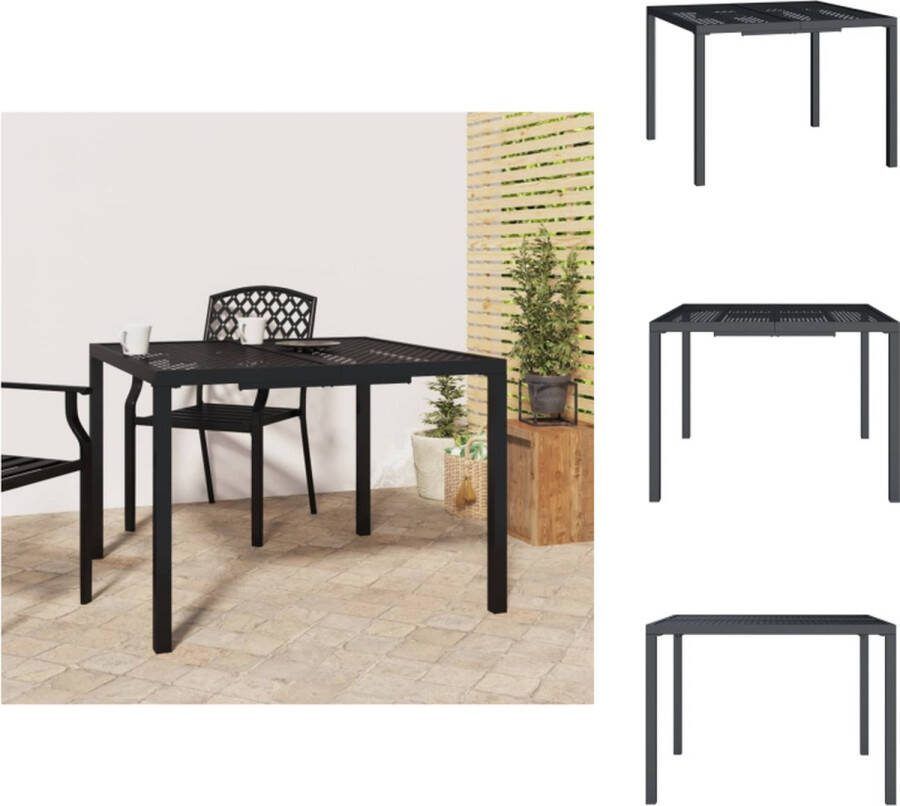 VidaXL Tuintafel Gaasontwerp 100 x 100 x 72 cm Stabiel frame Praktisch tafelblad Tuinset