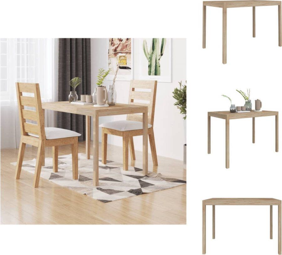 VidaXL Tuintafel Massief Acaciahout 110 x 70 x 75 cm Geborstelde afwerking Tafel