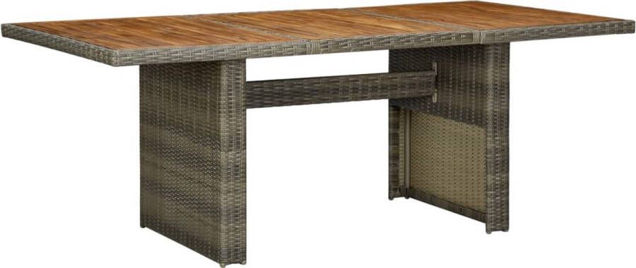 VidaXL -Tuintafel-poly-rattan-en-massief-acaciahout-bruin