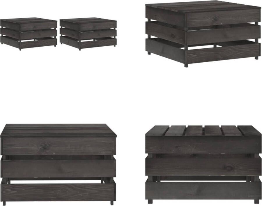 VidaXL Tuintafels 2 st pallet geïmpregneerd grenenhout Pallet Tafel Pallet Tafels Tuintafel Tuintafels