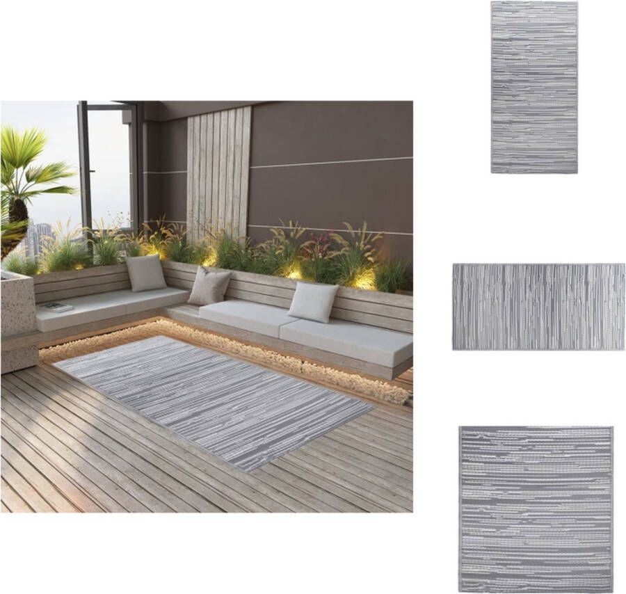 VidaXL Tuintapijt Grijs 160 x 230 cm PP-materiaal Buitenkeuken
