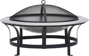 VidaXL Tuinvuurplaats Met Grill 76 Cm Roestvrij Staal