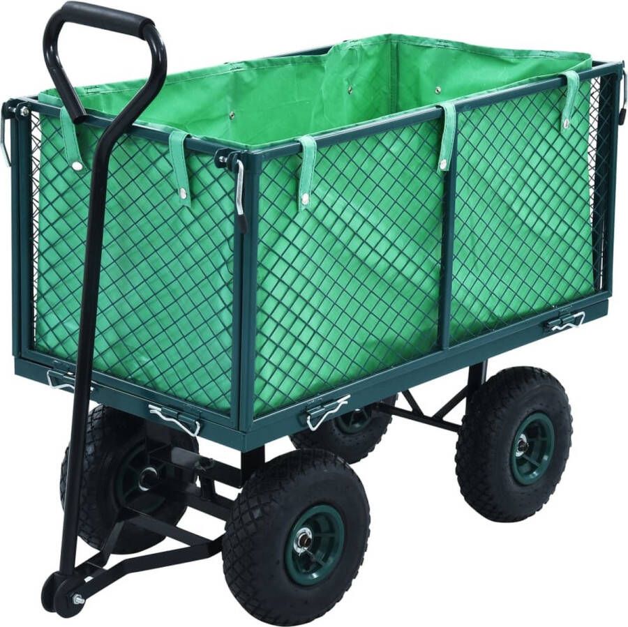 VidaXL -Tuinwagen-350-kg-groen