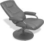 VidaXL Tv-fauteuil met voetenbankje kunstleer zwart - Thumbnail 2