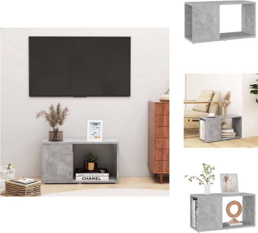 VidaXL TV-kast betongrijs 60 x 24 x 32 cm spaanplaat Kast