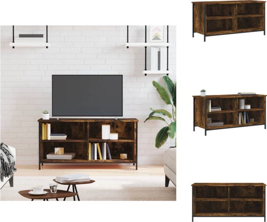 VidaXL TV-kast Gerookt eiken 100x40x50 cm Duurzaam materiaal Kast