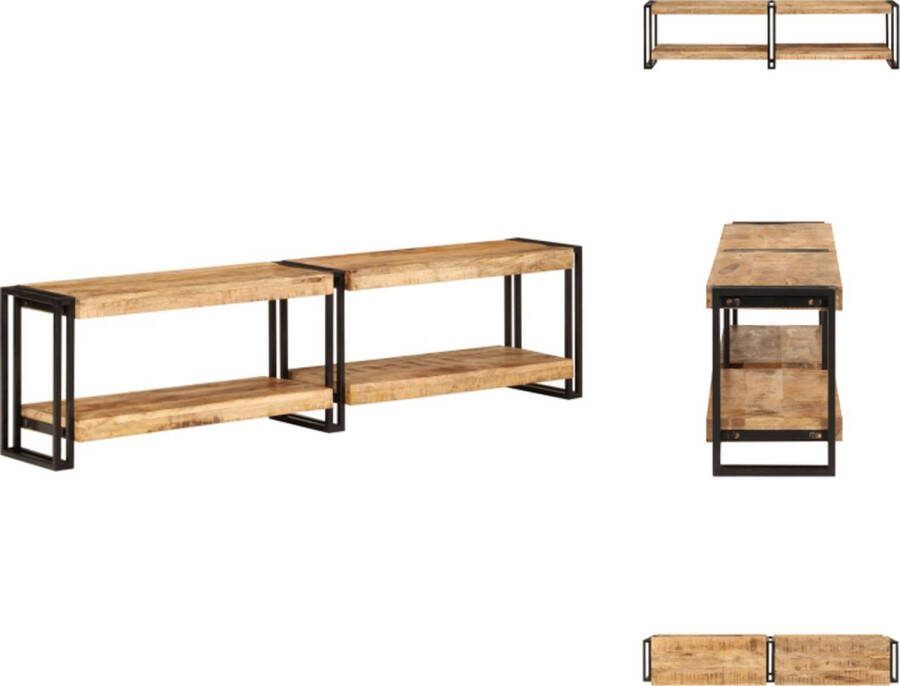 VidaXL TV-kast Trendy Meubels van massief mangohout 160x30x40 cm Metalen frame Kast