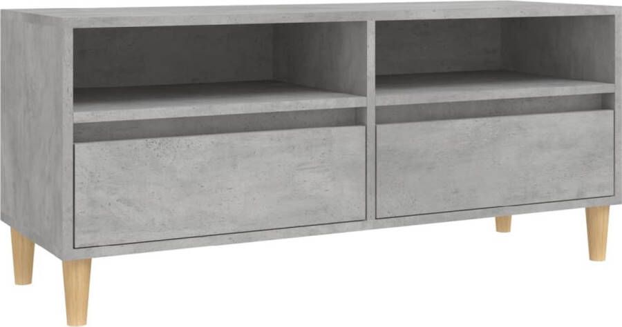 VidaXL -Tv-meubel-100x34 5x44 5-cm-bewerkt-hout-betongrijs