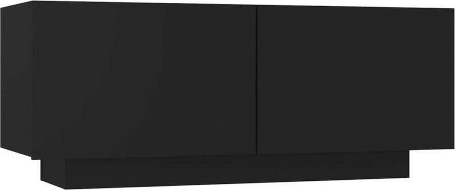 VidaXL Tv-meubel 100x35x40 cm bewerkt hout zwart